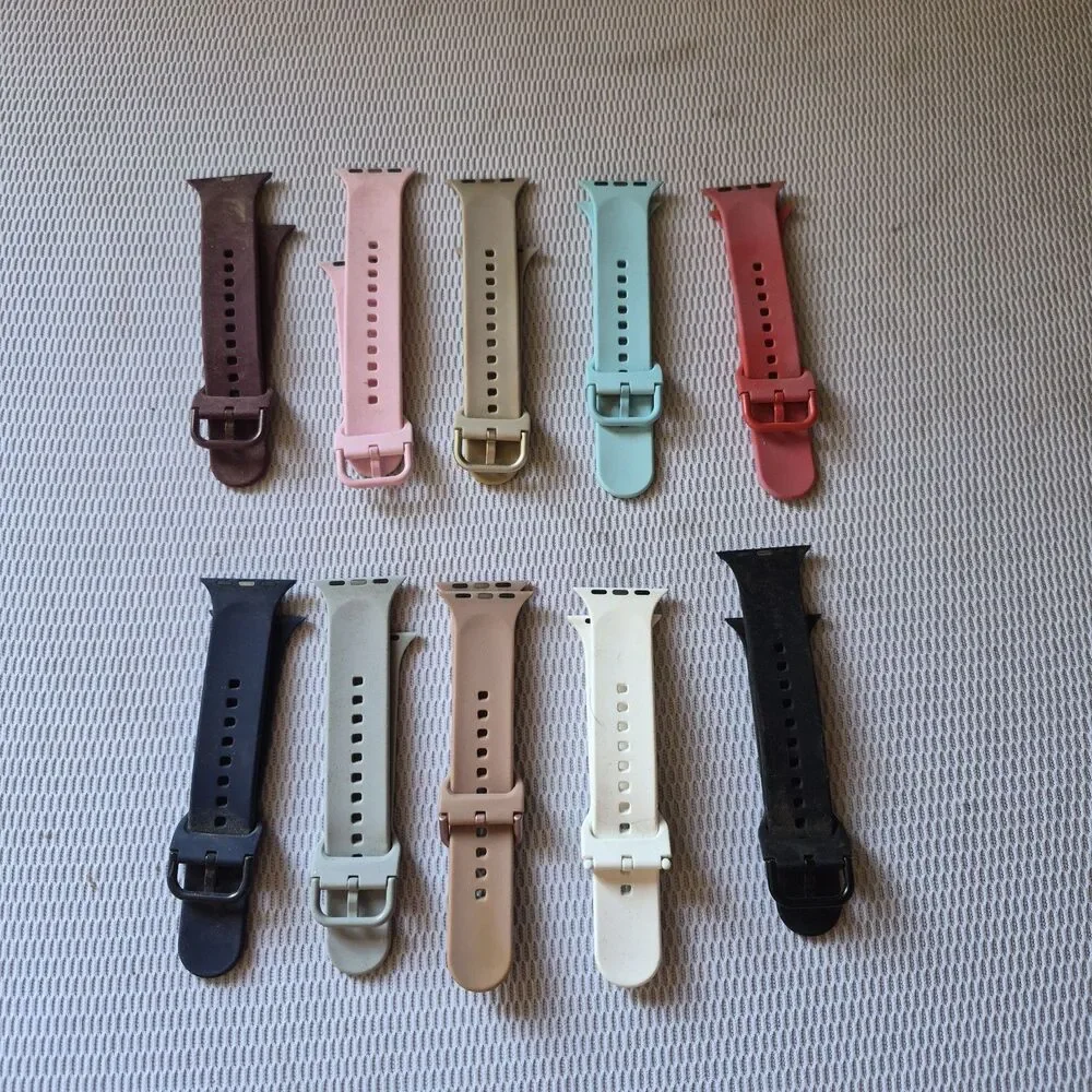Lot of 10 Silicone Replacement Watch Bands – Assorted Colors – Sport Style